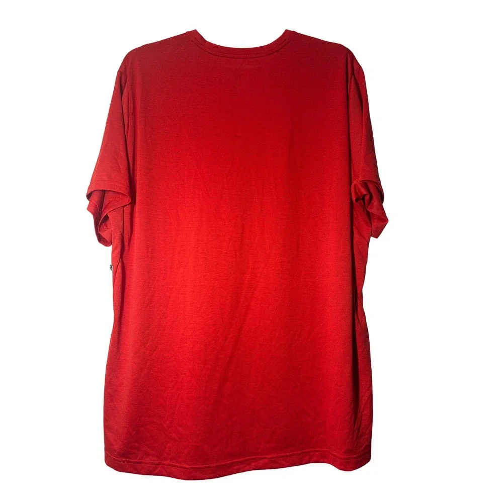 Nike Mens Dri-FIT Training Shirt Red Short Sleeve Swoosh Tee XXL NEW